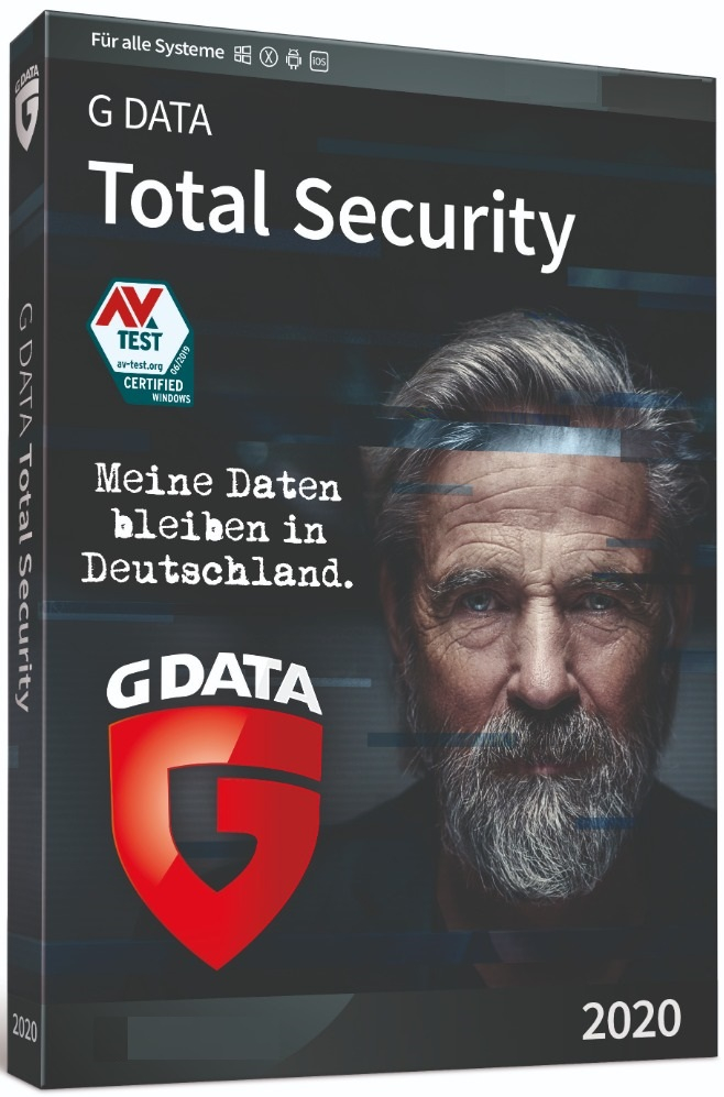 G DATA Total Security Vollversion, 5 Geräte, 2 Jahre, Produktfamilie: Total Security, Produktserie: Standard, Lizenztyp: Vollversion, Lizenzdauer: 2 J., Anzahl User: 5 ×, Kundenart: Privatkunde