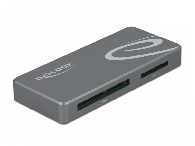 Delock Card Reader Extern 91754 USB-A/C für CF und SD, Speicherkartentyp: CF-Typ II, CF-Typ I, SD, Cardreader Bauart: Extern, Schnittstellen: USB Typ A, USB Typ C