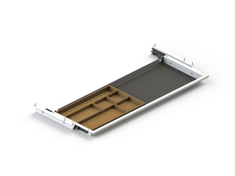 Actiforce Materialschublade SL Weiss, Inklusiv Tischplatte: Nein, Material: Holz, Aluminium, Gewicht: 4 kg, Belastbarkeit: 2 kg, Farbe: Weiss