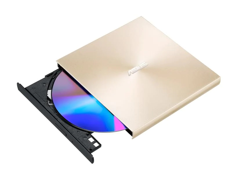ASUS DVD-Brenner SDRW-08U9M-U/GLD/G gold Aufnahmemechanismus: Tray, Lesbare Medien: CD, DVD, Schreibbare Medien: CD, DVD, Farbe: Gold, Schnittstellen: USB 2.0, Verpackungsart: Retail, Laufwerk Formfaktor: Slimline, M-Disc support