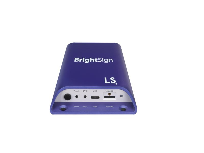 BrightSign Digital Signage Player LS424 Standard I/O, Touch Unterstützung: Ja, WLAN: Nein, Schnittstellen: HDMI, RJ-45 (100Mbps), USB, CMS-Software: Ja, Max. Auflösung: 1920 x 1080 (Full HD)