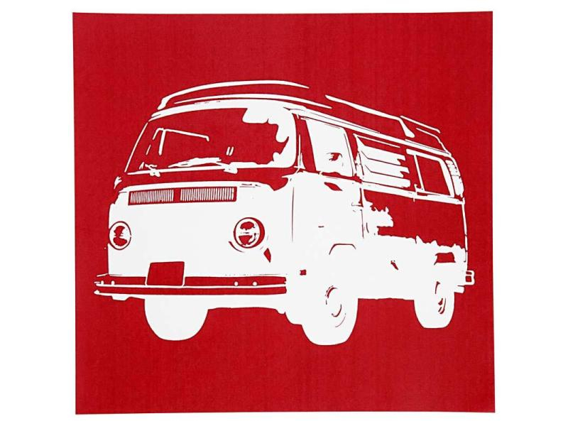 Creativ Company Schablonen Siebdruck Bus, 1 Stück, Breite: 20 cm, Länge: 22 cm, Selbstklebend: Nein, Motiv: Fahrzeuge