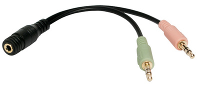 LogiLink Audiokabel, 2 x Klinkenstecker - Klinkenkupplung - 0,15 m