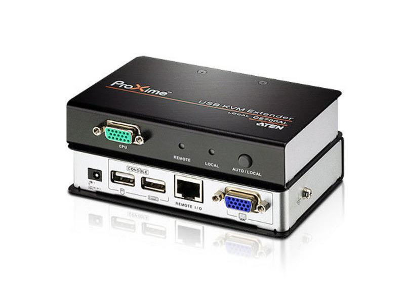 Aten KVM-Extender CE700A, Weitere Anschlüsse: USB, Set: Ja, Reichweite: 150 m, Extender Typ: Cat-Extender, Videoanschlüsse: VGA, Einsatzzweck Extender: KVM