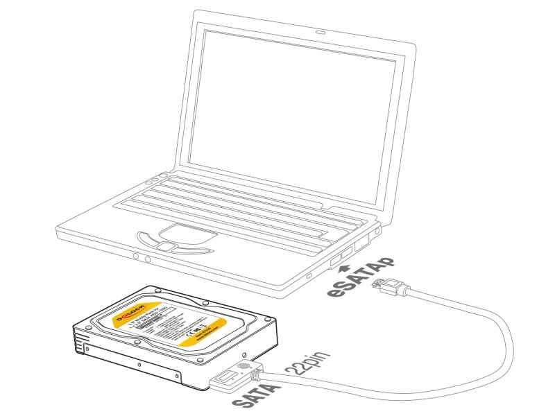 Delock Wechselrahmen 3.5" Hot-Swap für 1x 2.5"SSD/HDD, Platzbedarf: 1x 3,5", Anzahl Schubladen: 1, Schnittstellen: SATA, Laufwerkgrösse: 2.5 "