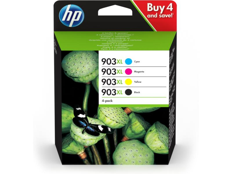 HP Tintenset 903XL schwarz cyan magenta gelb mit hoher Reichweite