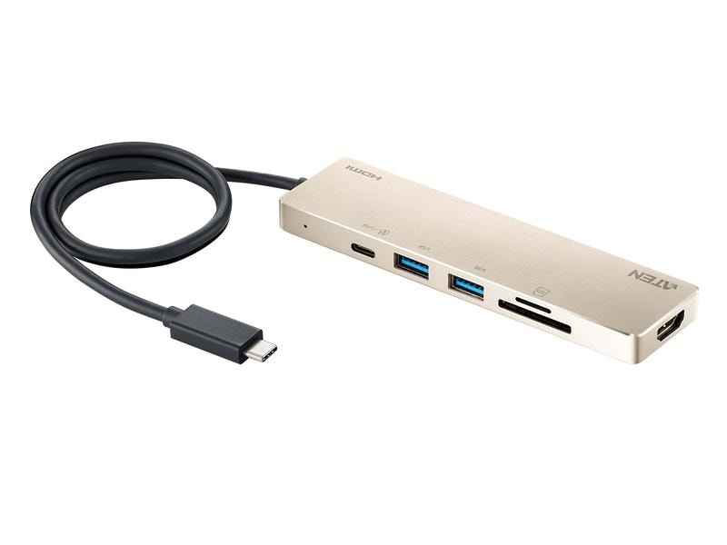 Aten Dockingstation UH3239 USB-C, Ladefunktion: Ja, Dockinganschluss: USB-C, Kompatible Hersteller: Universal, Vesa-Bohrung vorhanden: Nein