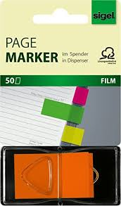 sigel Haftstreifen "Z-Marker" Neon, 25 x 45 mm, neon-orange