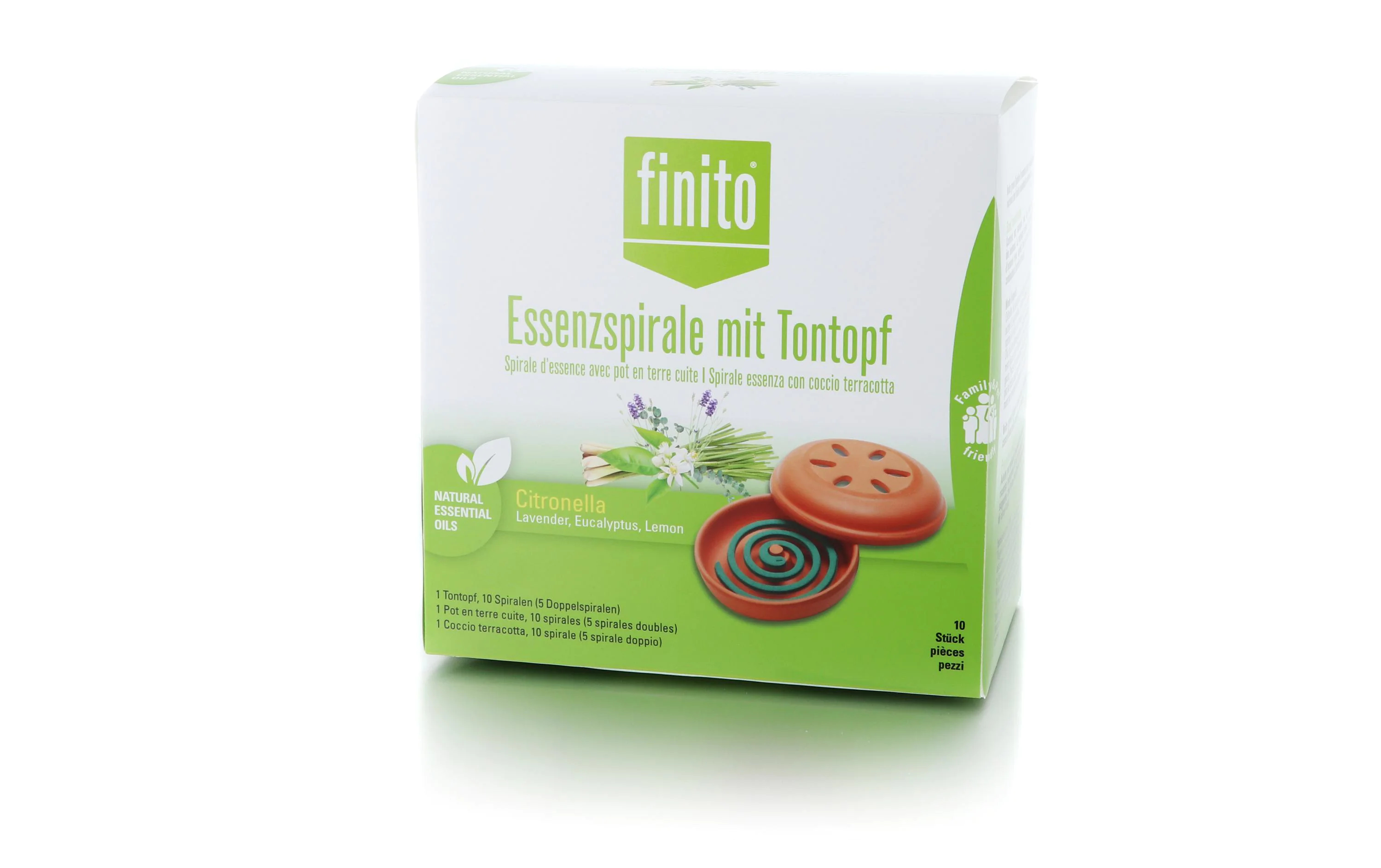 finito green Essenzspirale mit Tontopf, Für Schädling: Mücken, Anwendungsbereich: In- und Outdoor, Produkttyp: Mückenabwehr