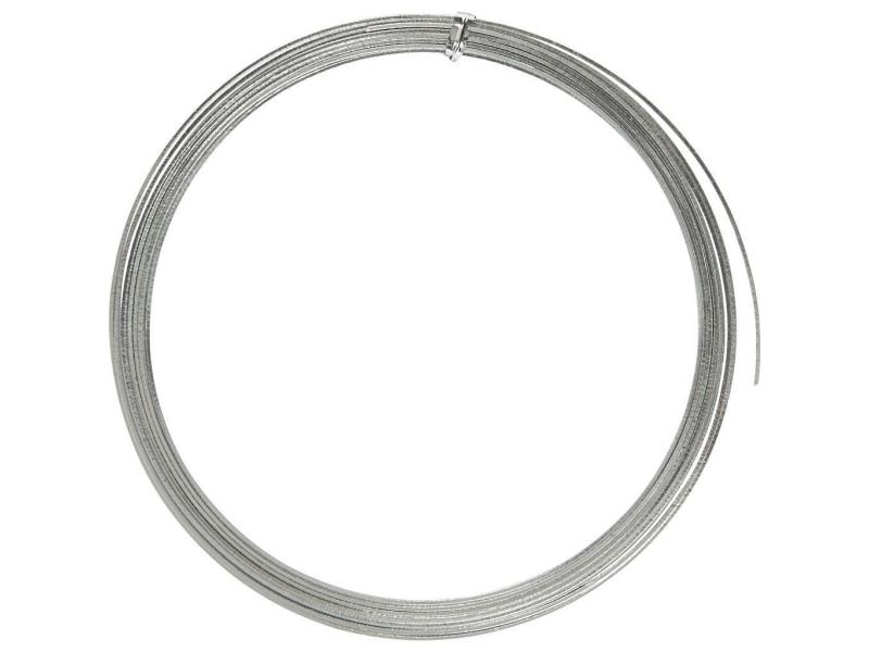 Creativ Company Aluminiumdraht 4.5 m Stärke 0.5 mm, Länge: 4.5 m, Durchmesser: 3.5 mm, Farbe: Silber, Drahtart: Aluminiumdraht