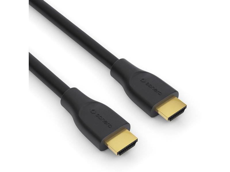 sonero Kabel HDMI - HDMI, 1.5 m, Typ: Anschlusskabel, Videoanschluss Seite A: HDMI, Videoanschluss Seite B: HDMI, Farbe: Schwarz, Länge: 1.5 m, ARC, 4K/60Hz, HDR, 18Gbps, 3D