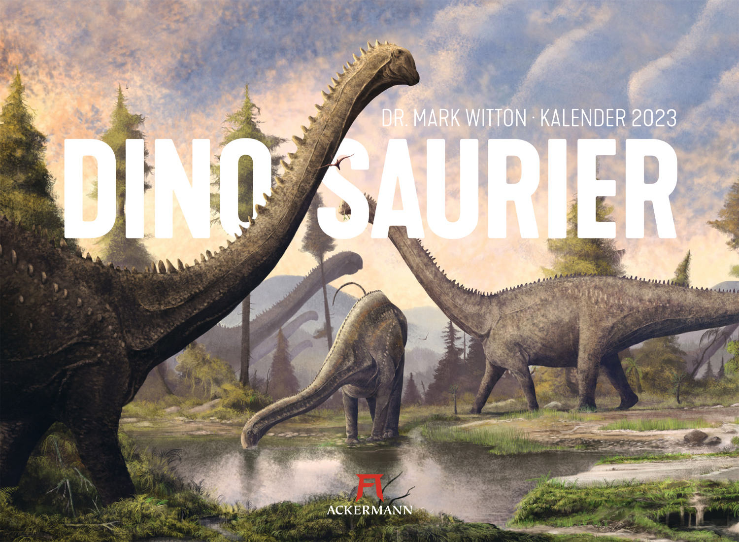 ACKERMANN Dinosaurier Kalender 3323 DE, 45x33cm 2023