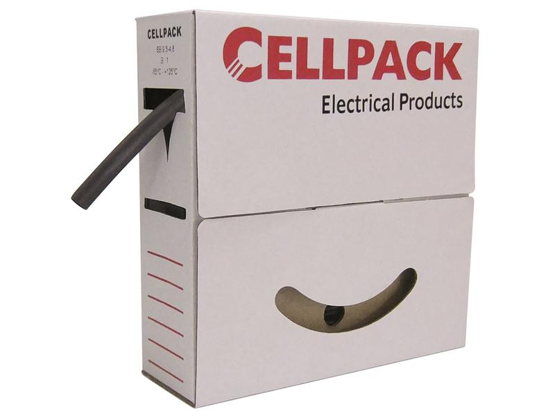 Cellpack AG Schrumpfschlauch 12-4, 8 m x 12 mm Schwarz, Breite: 12 mm, Länge: 8 m, Material: Polyolefin