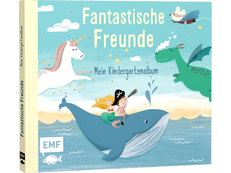 EMF Kindergartenfreundebuch Fantastische Freunde, Motiv: Einhorn, Medienformat: 17.5 x 21.6 cm, Detailfarbe: Pink, Altersgruppe: Kinder