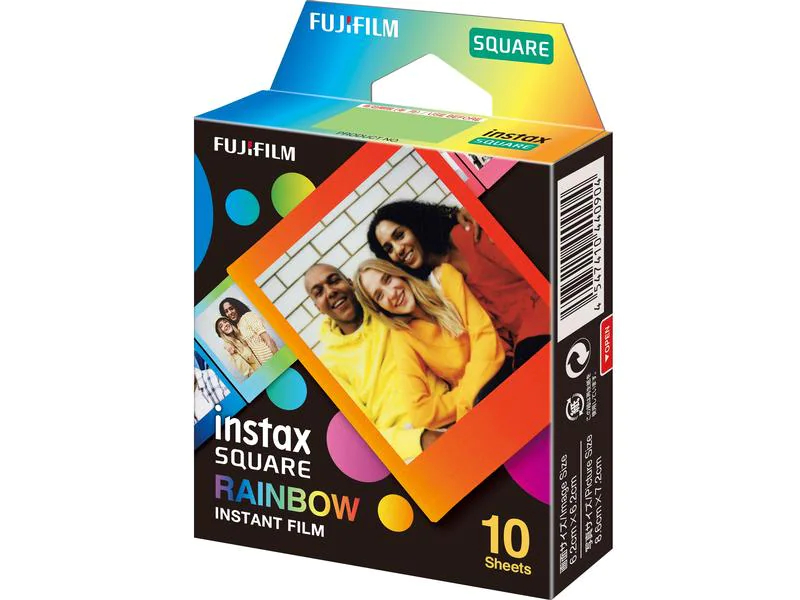 Fujifilm Sofortbildfilm Instax Square Rainbow 10 Bilder, Zubehörtyp: Sofortbildfilm