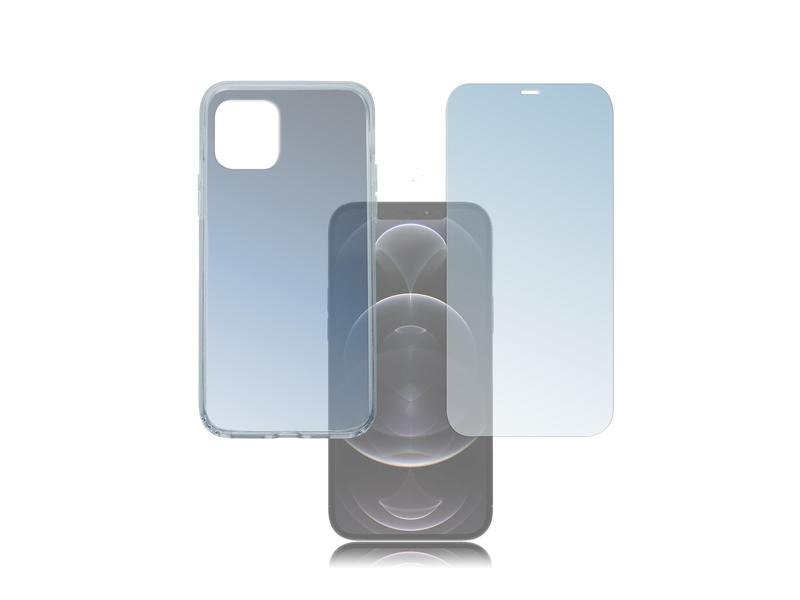 4smarts 360° Premium Protection Set iPhone 12 Pro Max, Farbe: Transparent, Mobiltelefon Kompatibilität: iPhone 12 Pro Max, Material: TPU, Glas, Armband: Nein, Fahrradhalterung: Nein, Gurthalterung: Nein