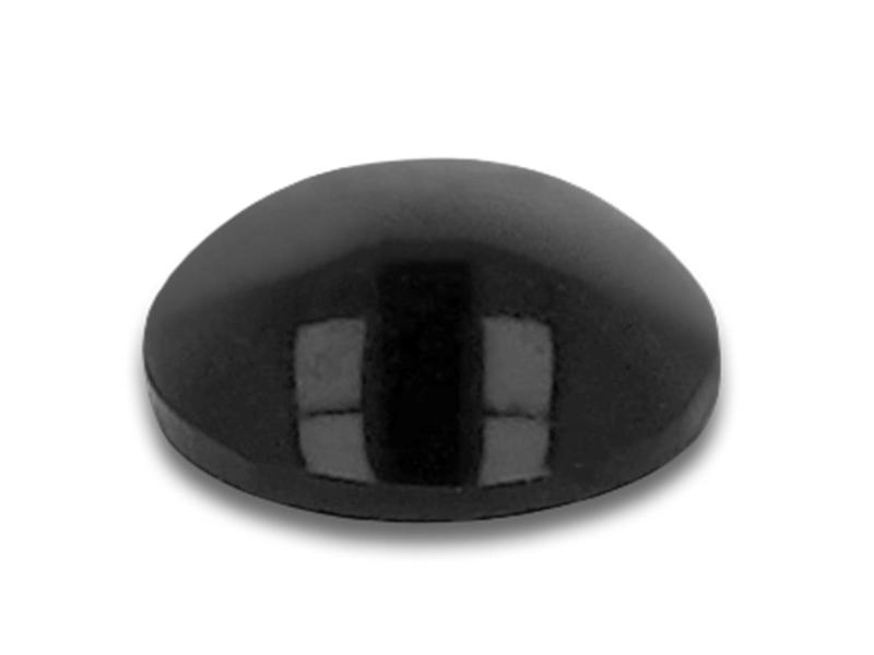 Delock Gummifüsse 10 x 3mm rund, selbstklebend, 50 Stück, schwarz