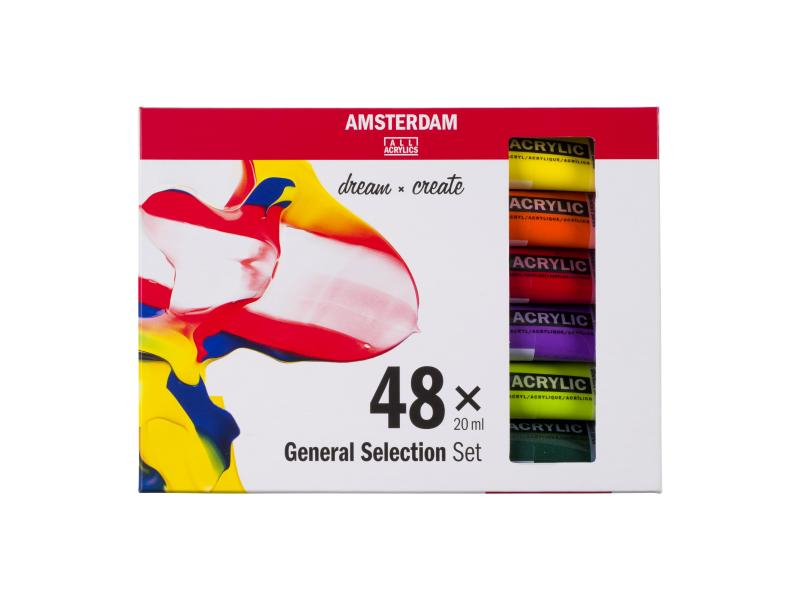 Amsterdam Acrylfarbe Standard 48 Tuben à 20 ml, Art: Acrylfarbe, Farbe: Mehrfarbig, Set: Ja, Verpackungseinheit: 6 Stück
