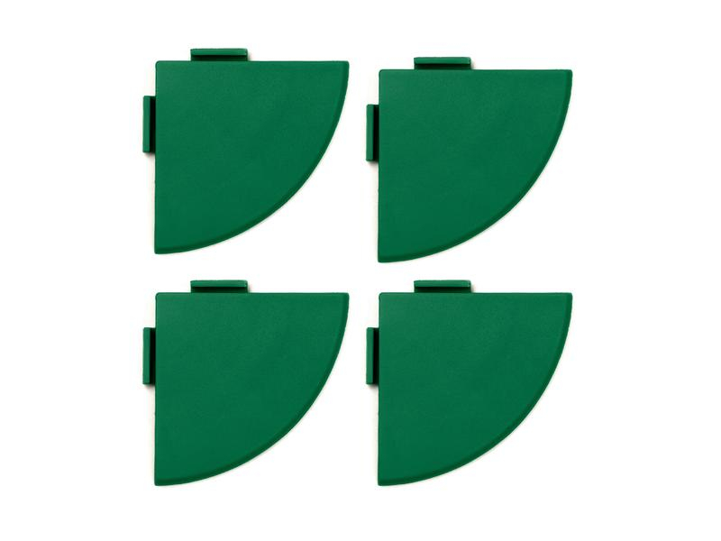 Bergo Bodenfliesen Abschlussecke zu XL Grün 4 Stücke Set 5.5 x 5.5 cm, Typ: Balkon-& Terrassenplatten, Garagenmatten, Montagesystem: Klickverbindung