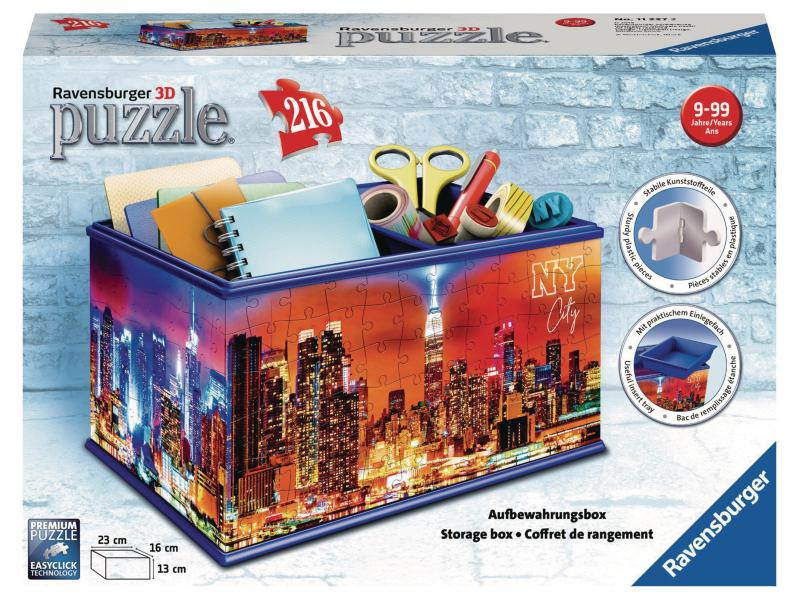 Ravensburger 3D Puzzle Box Skyline, Altersempfehlung ab: 9 Jahren, Effekte: Box, Anzahl Teile: 216 Stück, Motive: Stadt, Puzzletyp: 3D Puzzle