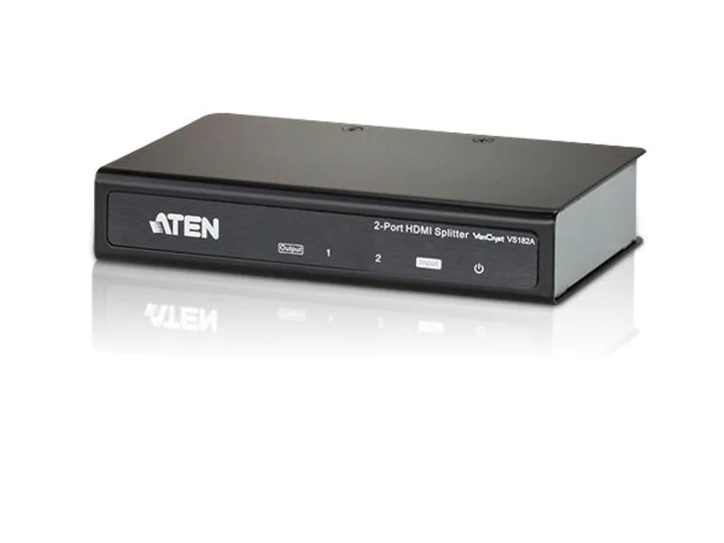 Aten 2-Port Signalsplitter HDMI - HDMI, Anzahl Ports: 2, Schnittstellen: HDMI Typ A, Signalverstärkung: Aktiv