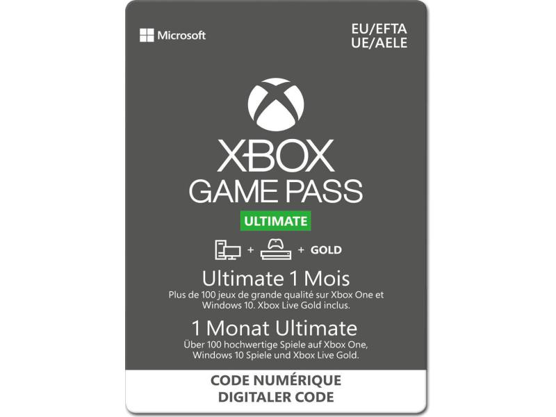 Microsoft® Game Pass Ult Retail 1M Sub EuroZone Online Prod Key Lic 1 Lic ESD ESD Ult, ESD Software Download incl. Activation-Key