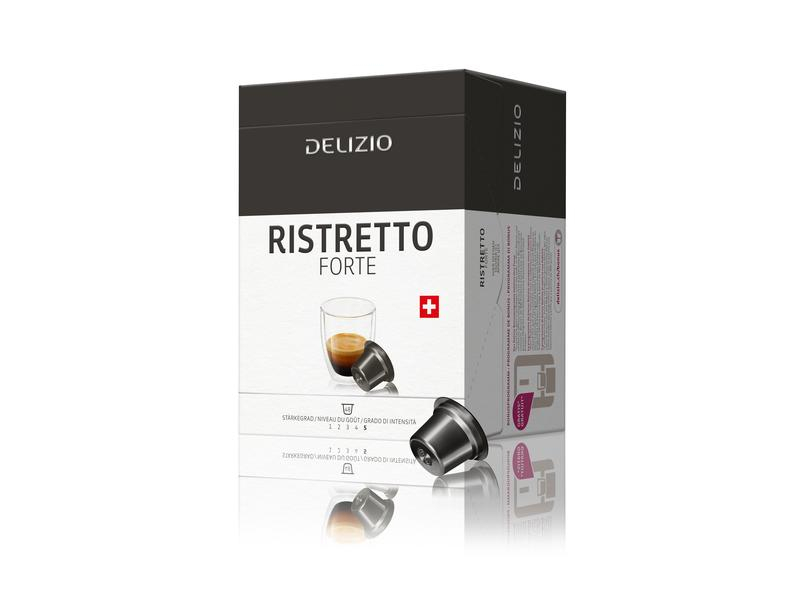 Delizio Kaffeekapseln Ristretto Forte 48 Stück, Entkoffeiniert: Nein, Packungsgrösse: 48 Stück, Geschmacksrichtung: Keine, Getränkeart: Ristretto, Kaffeeart: Delizio, Fairtrade: Nein