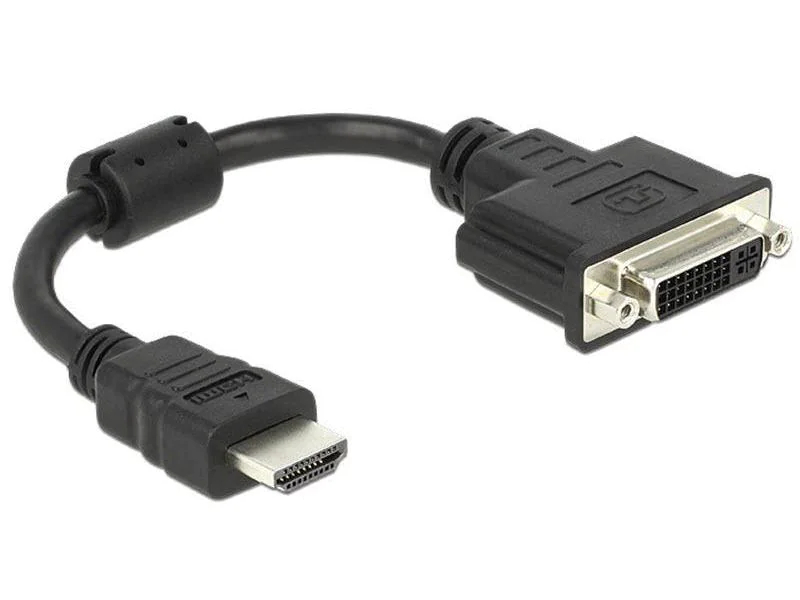 DeLock Adapter HDMI - DVI-D, Typ: Adapter, Videoanschluss Seite A: HDMI, Videoanschluss Seite B: DVI-D-0.15m