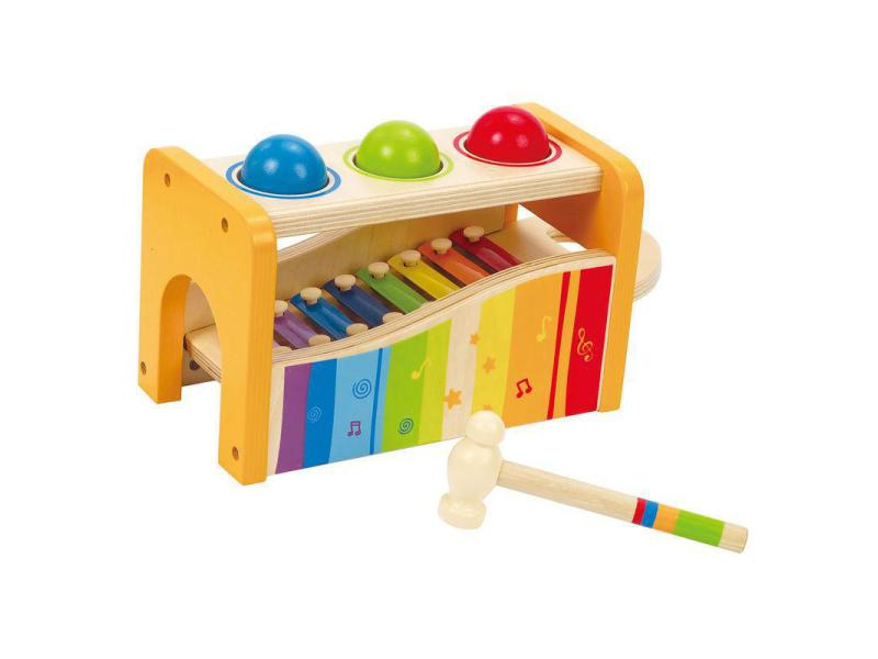 Hape Musikspielzeug Xylophon und Hammerspiel, Altersempfehlung ab: 1 Jahr, Altersgruppe: Kleinkinder