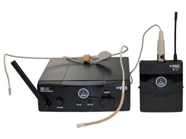 AKG Funkmikrofon WMS40 Mini Sport Set ISM 1, Signalverarbeitung: Analog, Set bestehend aus: Sender, Empfänger und Headset