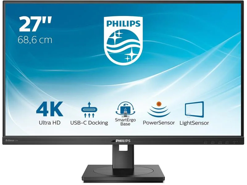 27" IPS Monitor, 3840 x 2160, 60 Hz, Displayport, HDMI, USB-C, 4ms, Pivot, Speaker, 150mm höhenverstellbar