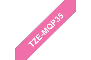 Brother Schriftbandkassette TZE-MQP35 weiss auf pink 12mm
