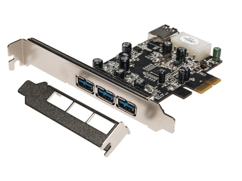 Delock 89281 PCI Express 3x USB 3.0 LP, inkl. Low Profile Blende, VIA Chipsatz,