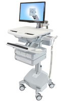 ERGOTRON cart with LCD-Arm, StyleView, LiFe powered 4 drawer, 24 inch, adjustable 68,6cm
