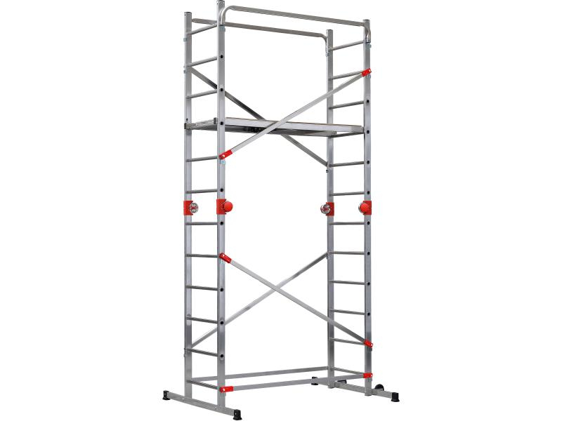 Hailo Gerüst Fast & Lock Combi 5, 12 Stufen, Höhe: 435 cm, Belastbarkeit: 150 kg, Produkttyp: Gerüst, Anzahl Stufen: 12 ×
