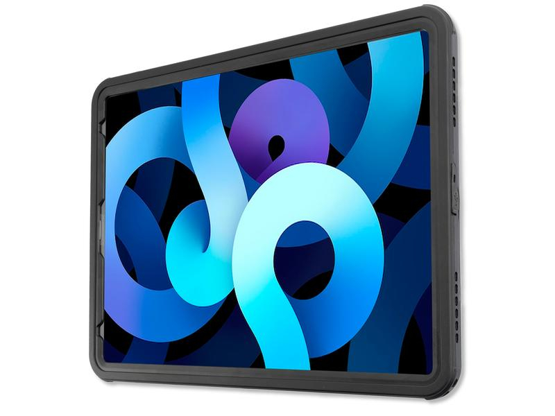 4smarts Rugged Case Active Pro Stark iPad Air (2020), Kompatible Hersteller: Apple, Bildschirmdiagonale: 10.9 ", Tablet Kompatibilität: iPad Air (4. Gen.), Material: Polycarbonat, Standfuss: Nein, Farbe: Schwarz, Transparent
