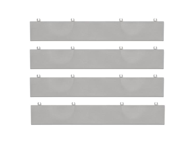Bergo Bodenfliesen Abschlussrampe zu Unique Grau 4 Stücke Set 37.7 x 5.5 cm, Typ: Balkon-& Terrassenplatten, Montagesystem: Klickverbindung