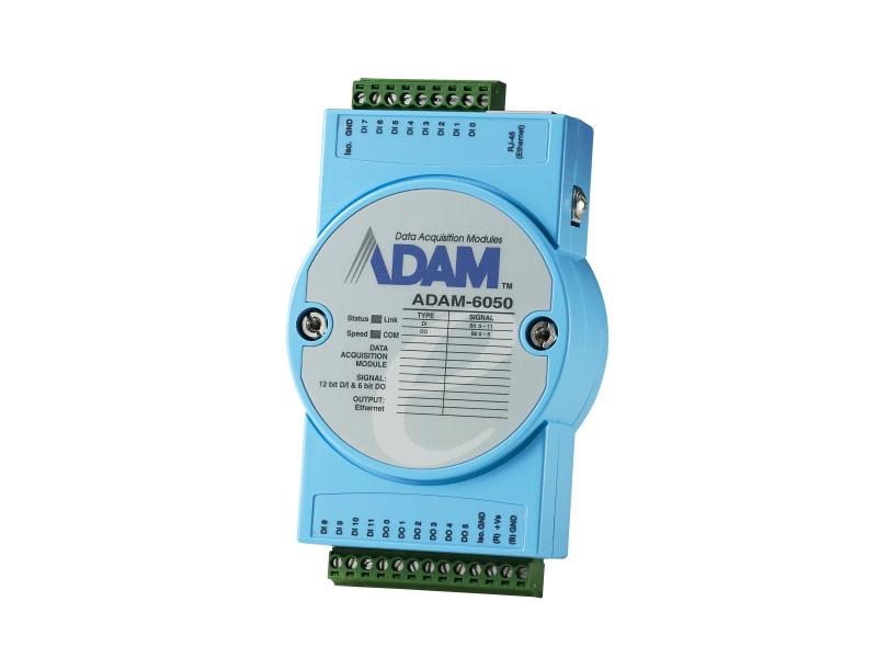 Advantech Smart I/O Modul ADAM-6050-D, Schnittstellen: Ethernet, Digital Input, Digital Output, Modultyp: IO-Modul, Remote Zugriff Art: Ethernet