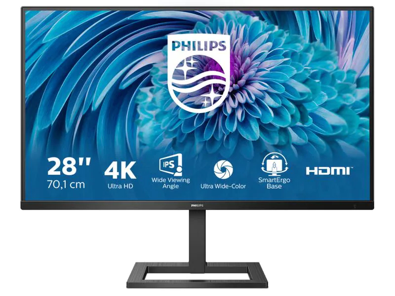 28" IPS 4K Ultra HD-LCD Monitor 3840 x 2160, 60 Hz, 2x HDMI, DisplayPort, 1 x USB 3.2, 4 x USB 3.2, 4ms, speaker, 100mm Black