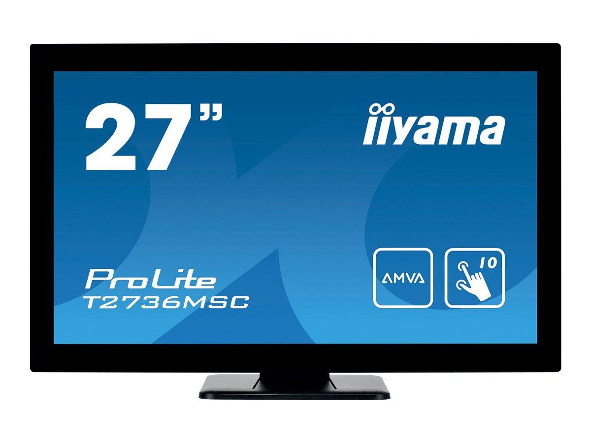 Iiyama ProLite T2736MSC-B1, 27 Zoll LED, 1920 x 1080 Pixel Full HD, 16:9, VGA HDMI USB, Schwarz