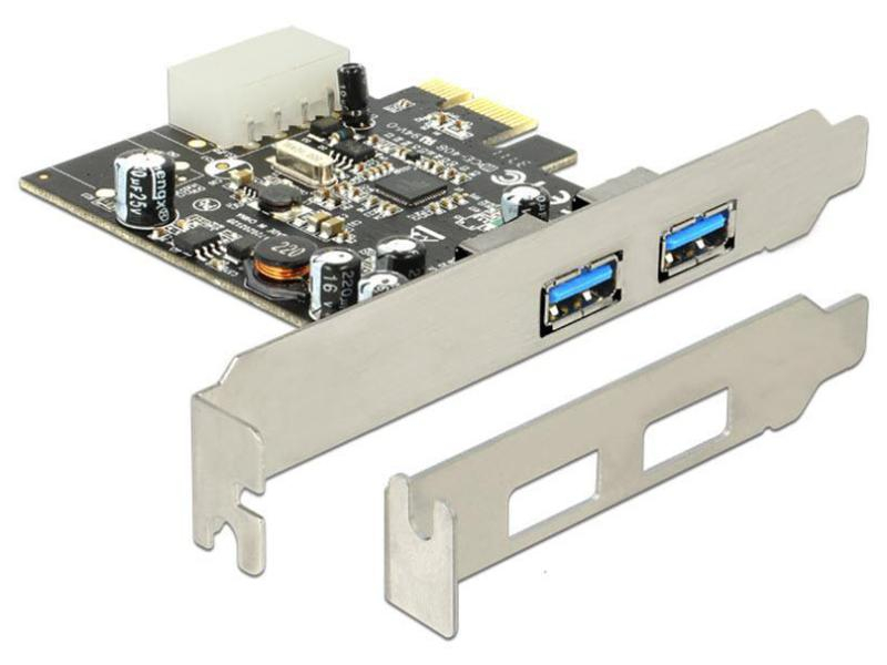 Delock 89241 PCI Express 2x USB 3.0 LP, inkl. Low Profile Blende, NEC Chipsatz,