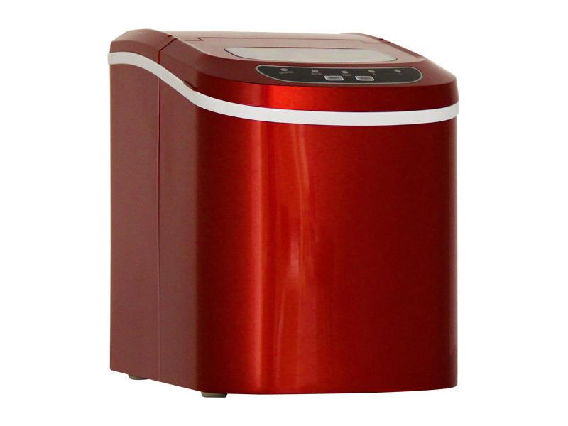 Kibernetik Eiswürfelmaschine 12 kg/24h, Farbe: Rot, Leistungsaufnahme Betrieb: 100 W, Wassertank: 1.5 l, Eisproduktion 24h: 12 kg, Hohlkegel