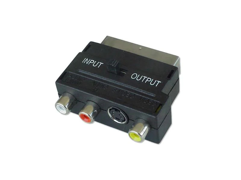 HDGear Adapter SCART - Composite S-Video, Typ: Adapter, Videoanschluss Seite A: SCART, Videoanschluss Seite B: Composite; S-Video, Scart Stecker auf Composite / S-Video Buchse