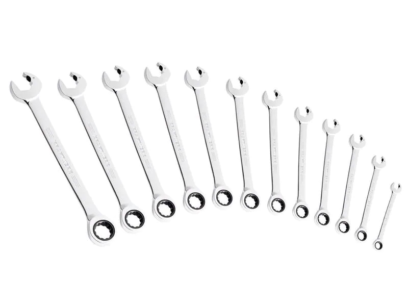 Kraftwerk Ringgabelschlüssel-Set D-CLICKCRAFT, Schlüsselweite: 8-19 mm, Produkttyp Handwerkzeug: Doppelringschlüssel, Anzahl Teile: 12 Stück