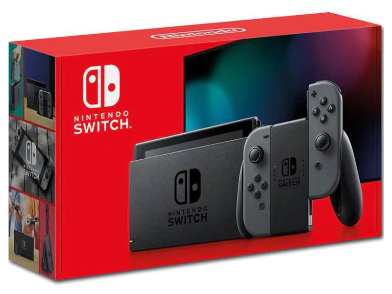Nintendo Switch Grau, Plattform: Nintendo Switch, Ausführung: Standard Edition, Farbe: Schwarz, Überarbeitetes Modell HAC-001-01 mit Hardwarerevision 2019