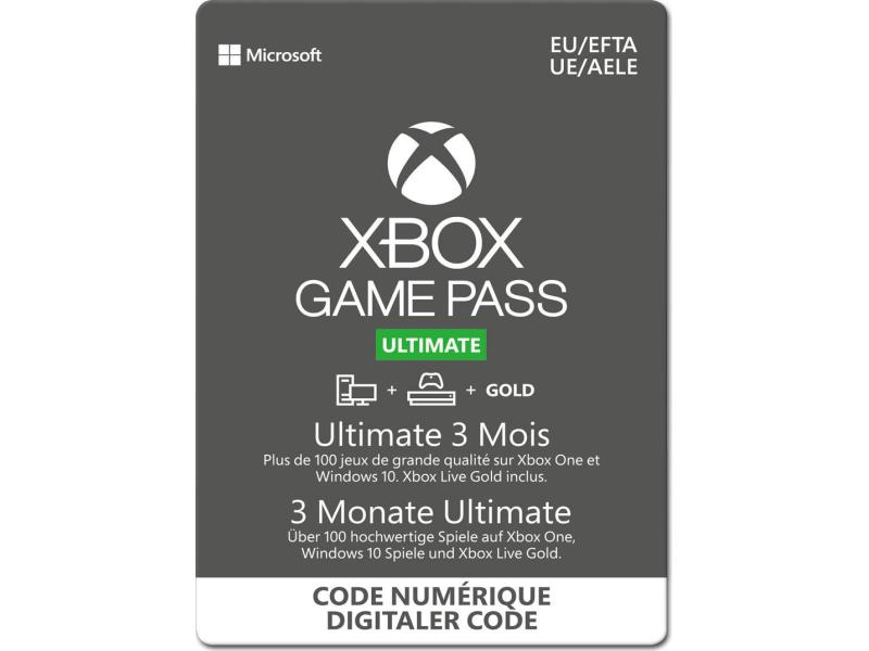 Microsoft® Game Pass Ult Retail 3M Sub EuroZone Online Prod Key Lic 1 Lic ESD ESD Ult, ESD Software Download incl. Activation-Key