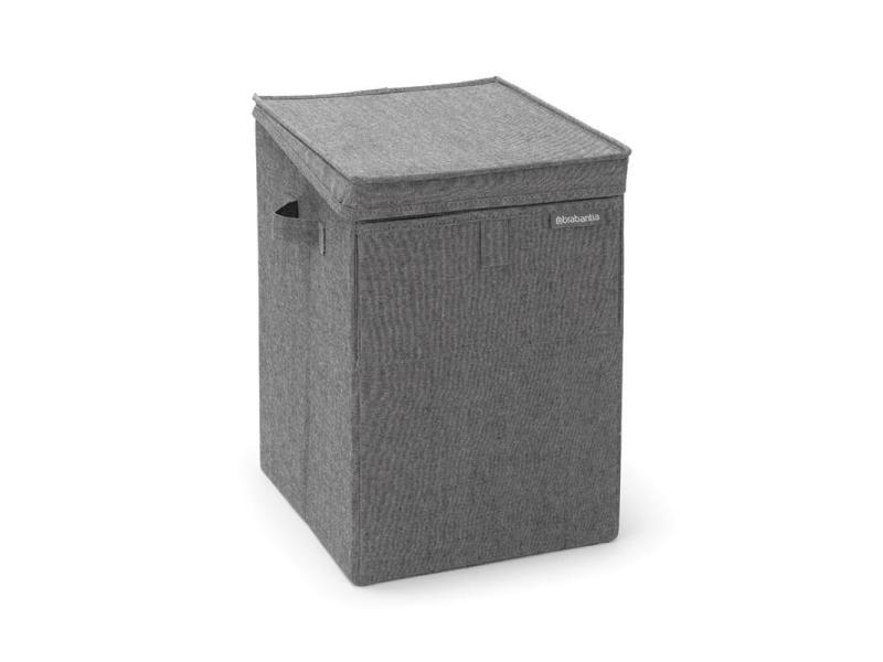 Brabantia Wäschebox stapelbar, 35 Liter, Schwarz, Farbe: Schwarz, Material: Nylon, Volumen: 35 l