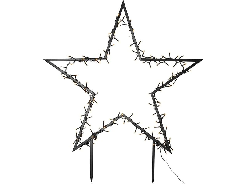 Star Trading Stern Spiky 150 LED, 90 cm, Leuchten Kategorie: Weihnachtsbeleuchtung, Betriebsart: Netzbetrieb, Lampensockel: LED fest verbaut, Aussenanwendung: Ja, Lichtfarbe: Warmweiss, Timerfunktion: Nein