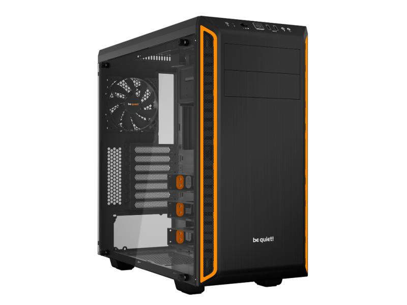 be quiet! PC Gehäuse Pure Base 600 orange Kühlungstyp: Aktiv, Farbe: Orange, Hot-Swap Unterstützung, Gehäuse Bauart: Mid-Tower, Unterstützte Mainboards: ATX, Micro-ATX, Mini-ITX