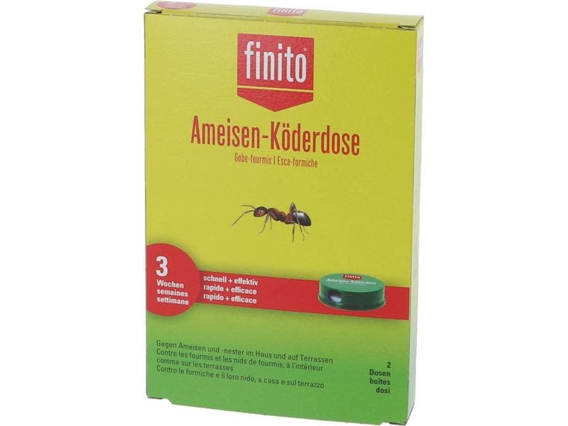finito Ameisen-Köderdose, 2 Stück, Für Schädling: Ameisen, Anwendungsbereich: Indoor, Outdoor, Produkttyp: Insektenfalle